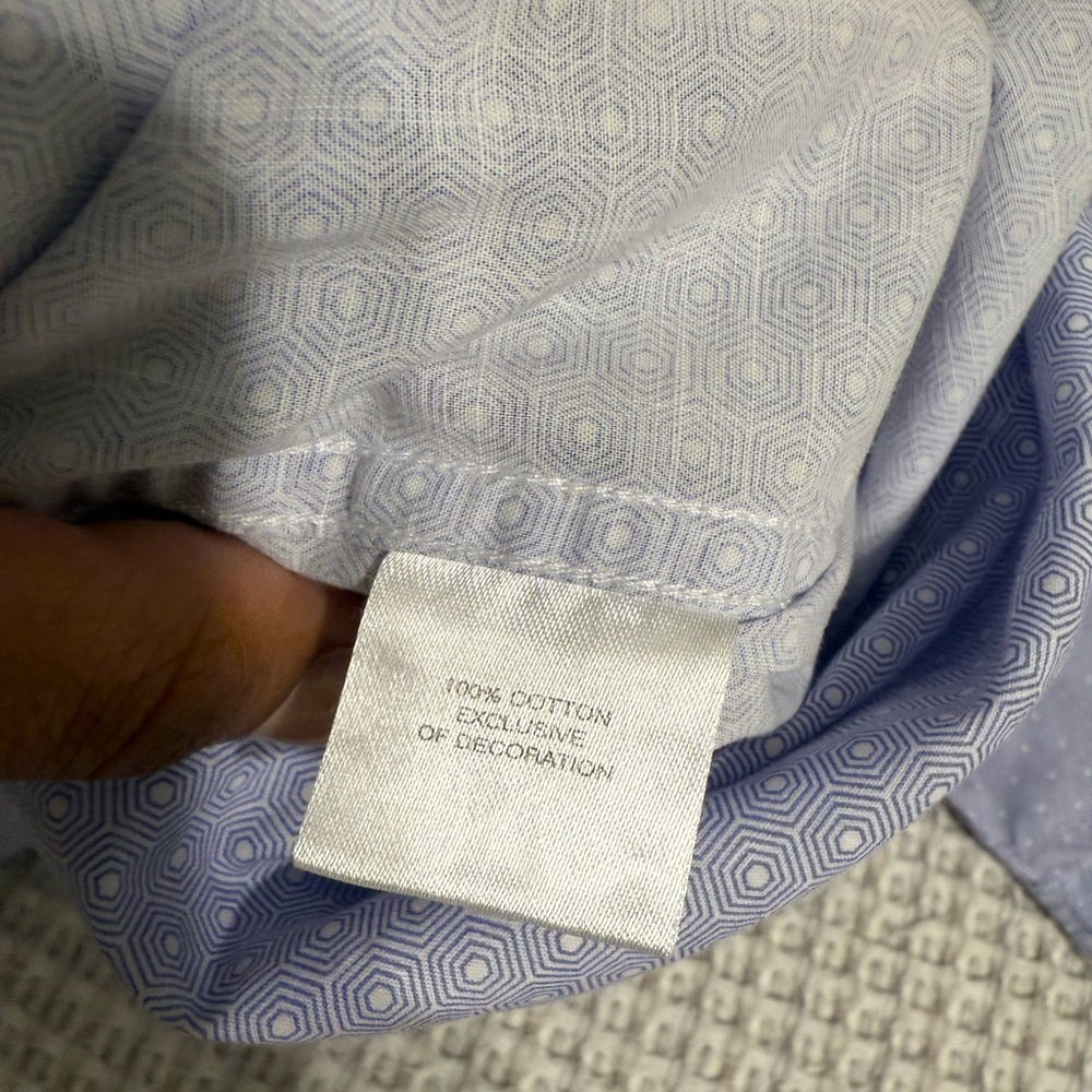 NWOT TaylorByrd Men's Blue Short Sleeve Shirt Size  L - Picture 9 of 11